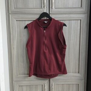 VTG SF Deadstock Bellwether Mens Cycling Poly Pique Vest Maroon Large